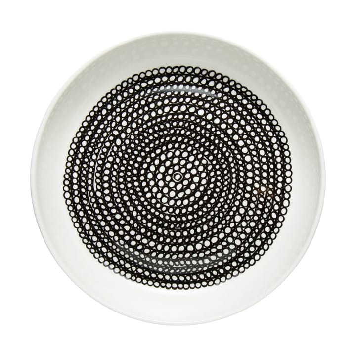 Räsymatto plate Ø20.5 cm - white-black - Marimekko