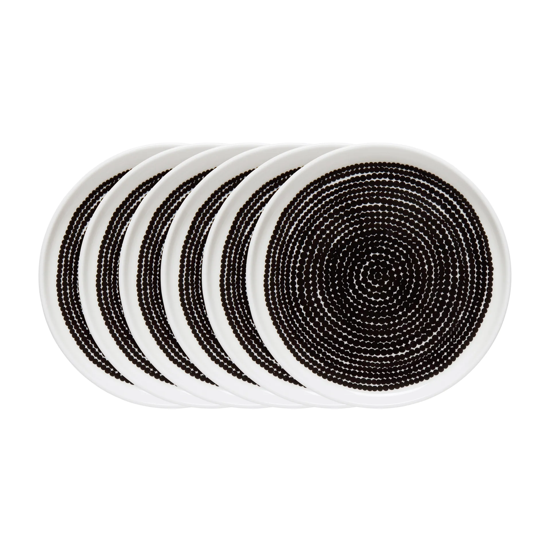 Räsymatto plate Ø 25 cm - 6 pack small dots Marimekko