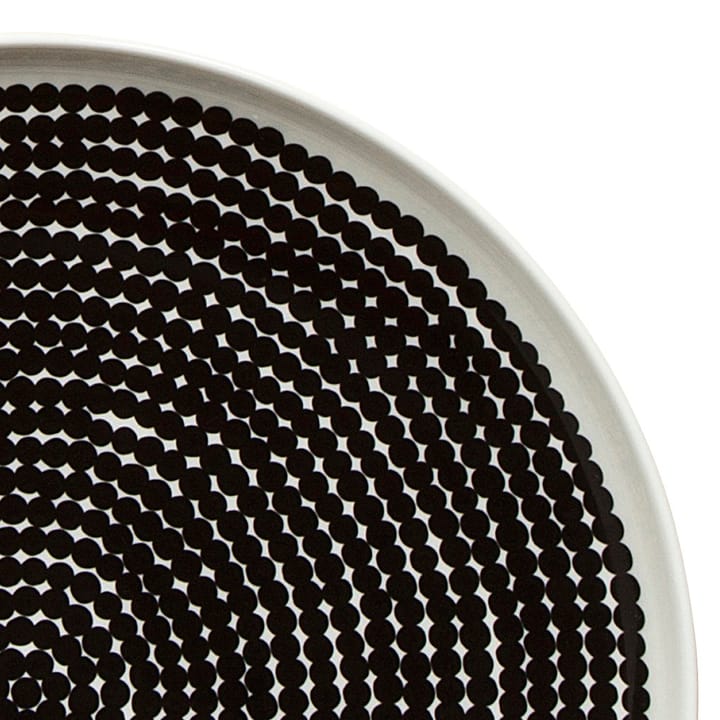 Räsymatto plate - black white - Marimekko