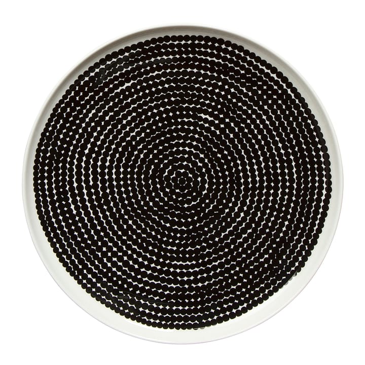 Räsymatto plate - black white - Marimekko