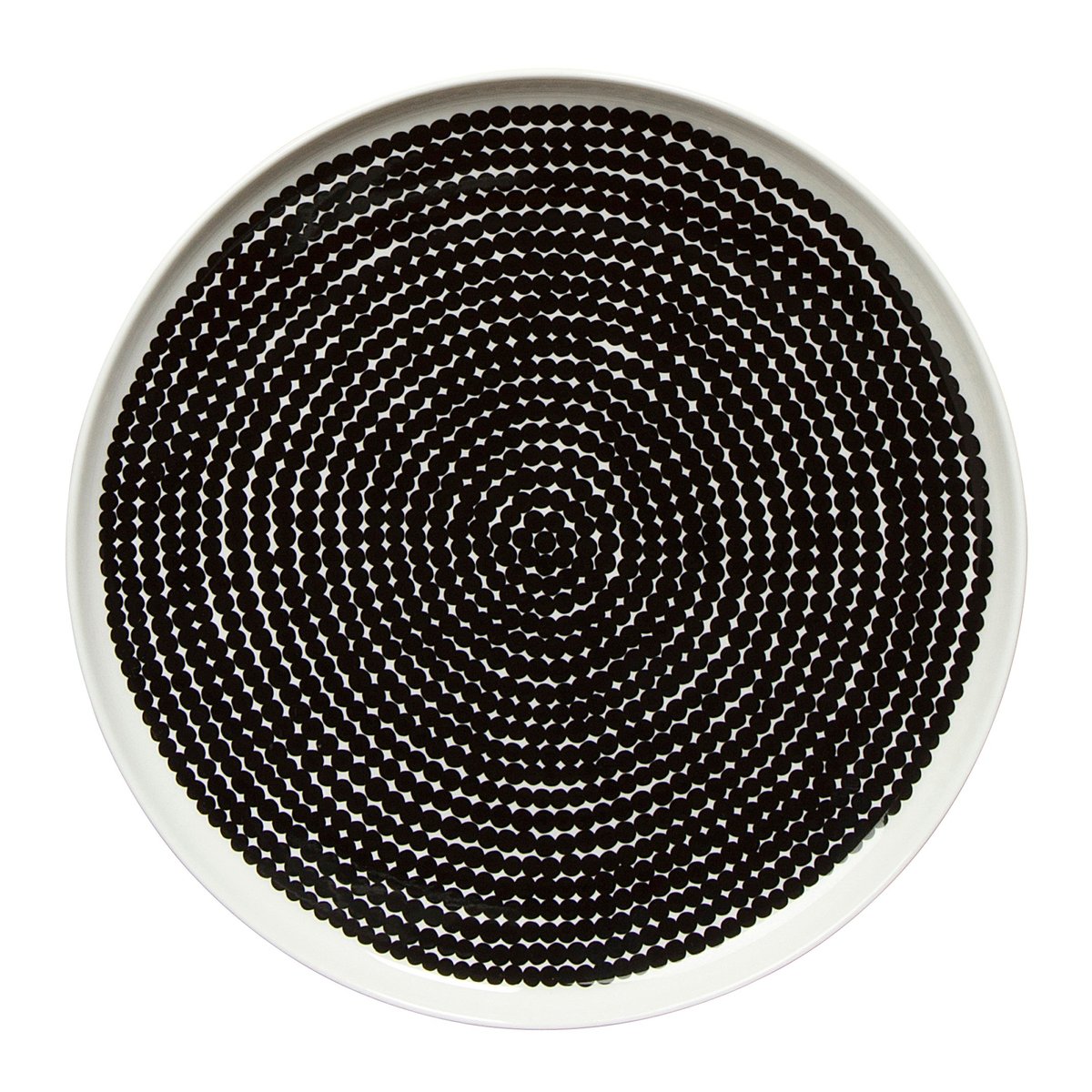 Marimekko Räsymatto plate black white | Scandinavian Design | Dinner plates | Black