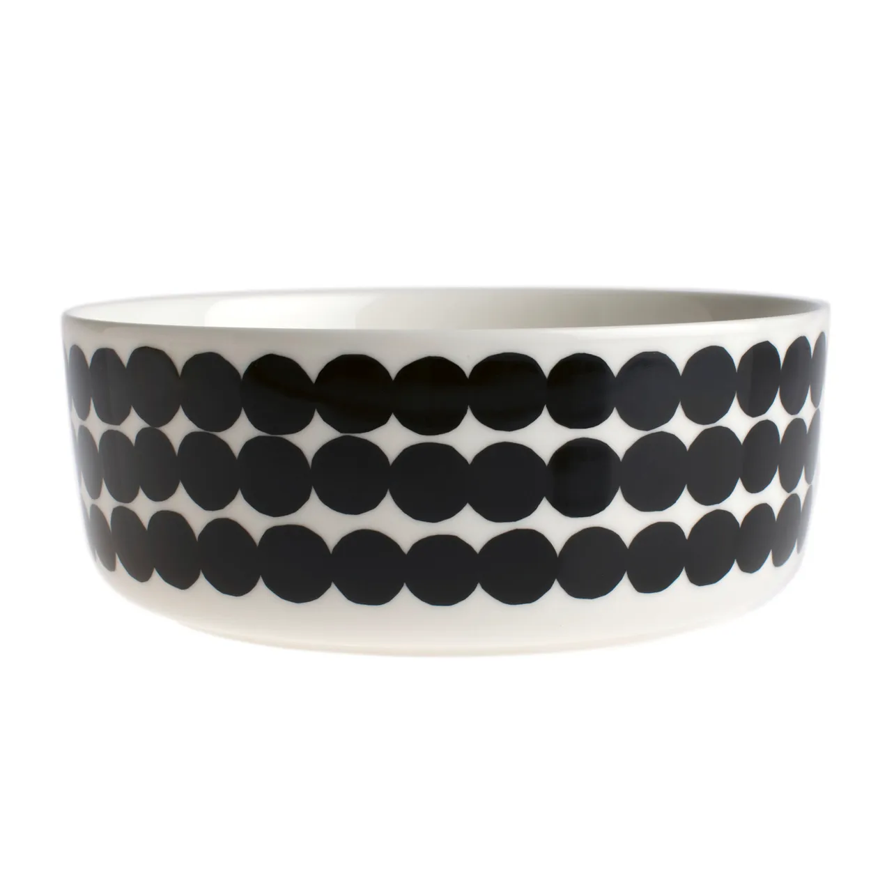 Marimekko Räsymatto serving bowl 1.5 l black-white | Scandinavian Design | Serving bowls | Black