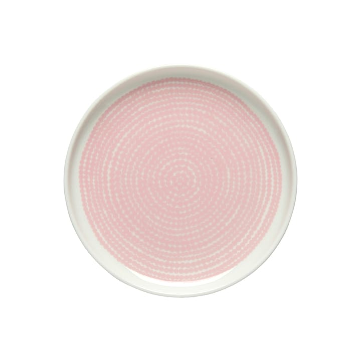 Räsymatto small plate Ø 13,5 cm - pink-white - Marimekko