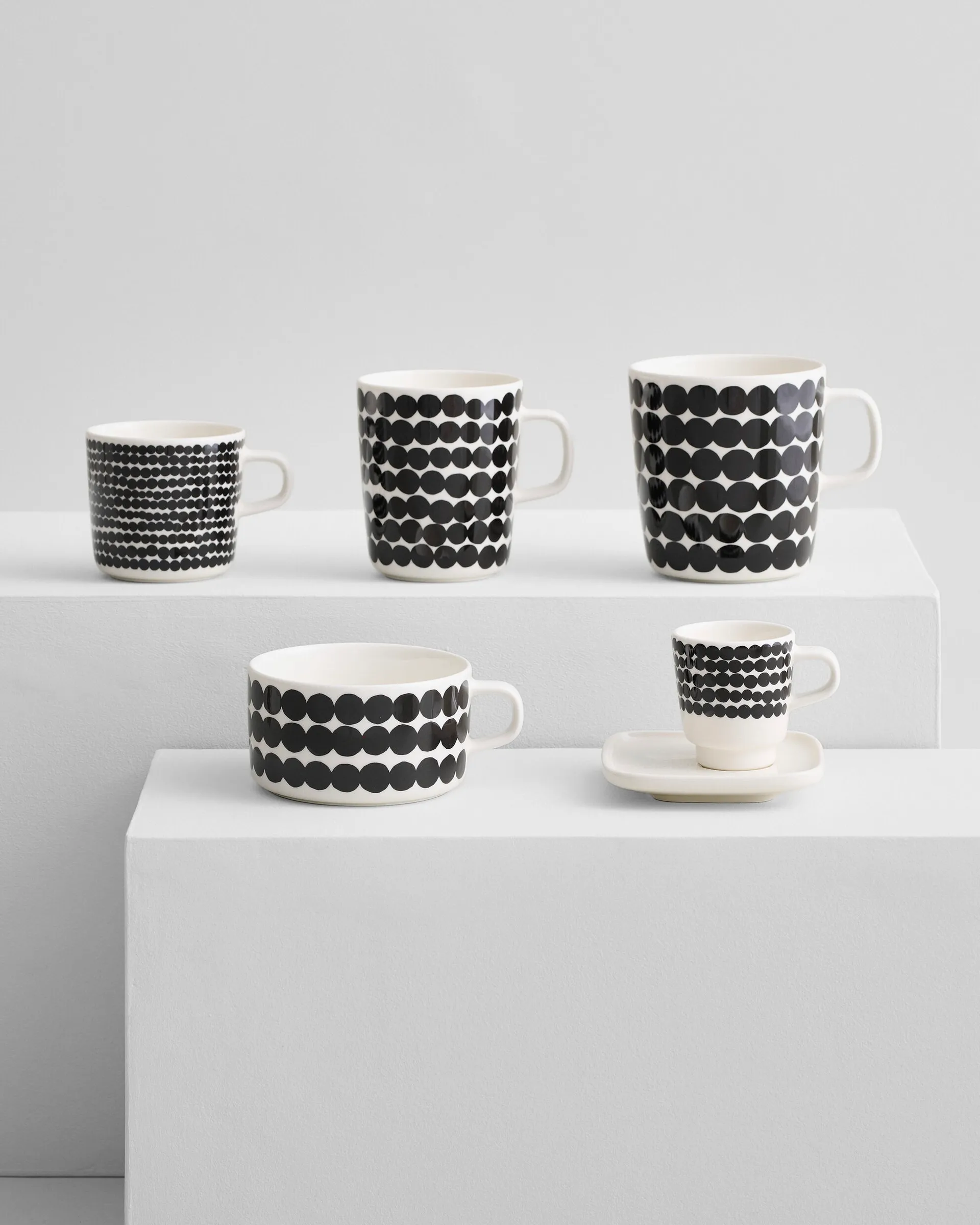 Räsymatto tea cup 25 cl, black-white Marimekko