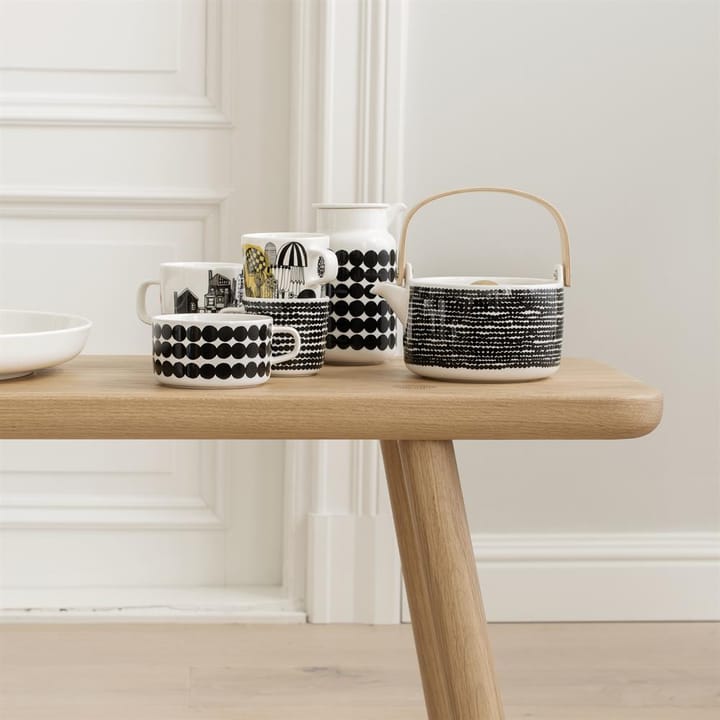 Räsymatto teapot - Black-white - Marimekko