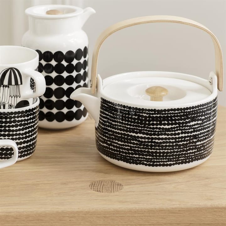 Räsymatto teapot - Black-white - Marimekko