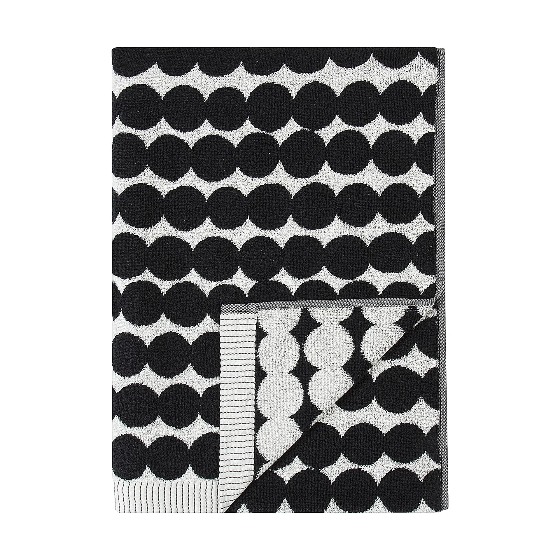 Räsymatto towel black, bath towel 70x150 cm Marimekko