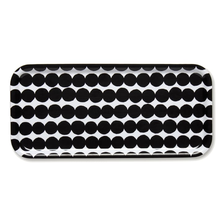 Räsymatto tray 15x32 cm - Black-white - Marimekko