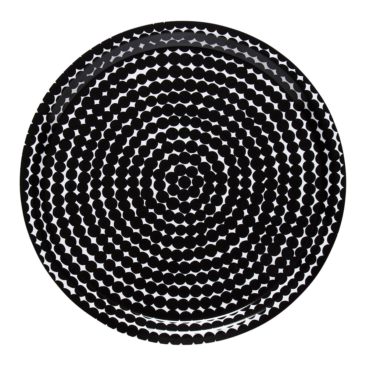Marimekko Räsymatto tray o31 cm Black-white | Scandinavian Design | Trays | Black