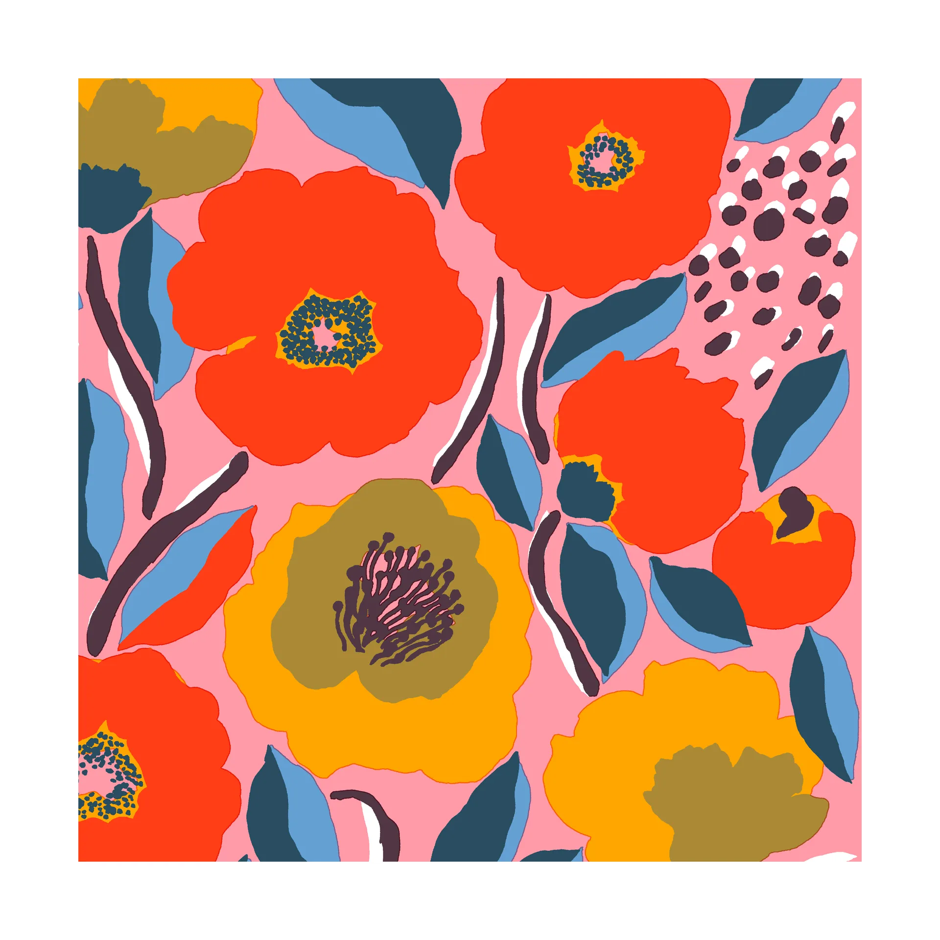 Rosarium napkin 33x33 cm 20-pack, Pink Marimekko