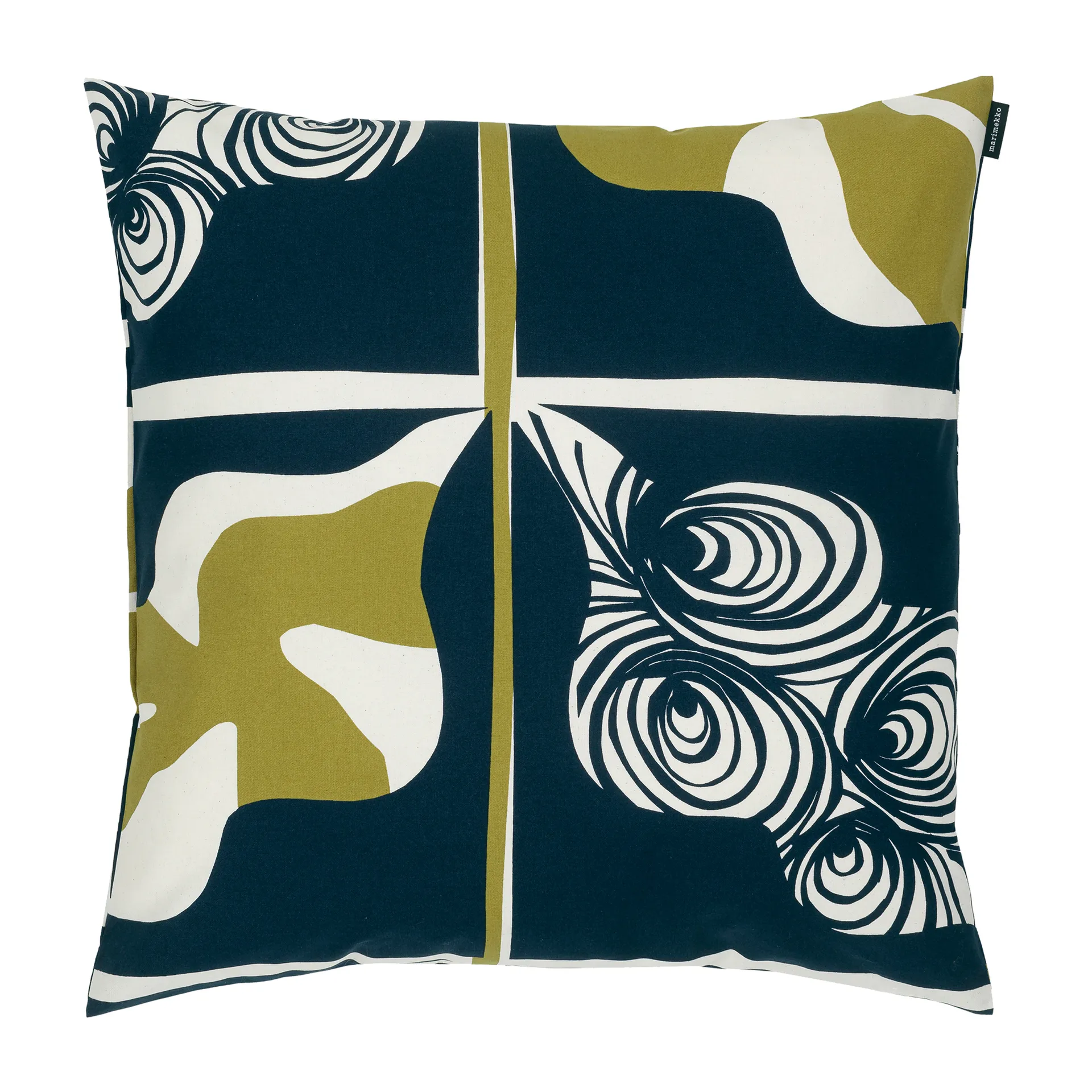 Rukinlapa pillowcase 50x50 cm, dark blue-green-white Marimekko