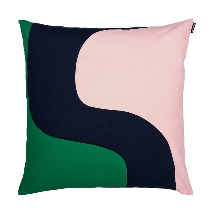Seireeni cushion cover 50x50 cm - Green-peach-dark blue - Marimekko