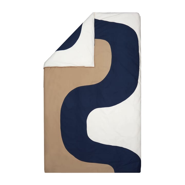 Seireeni duvet cover 150x210 cm - Beige-dark blue-natural white - Marimekko