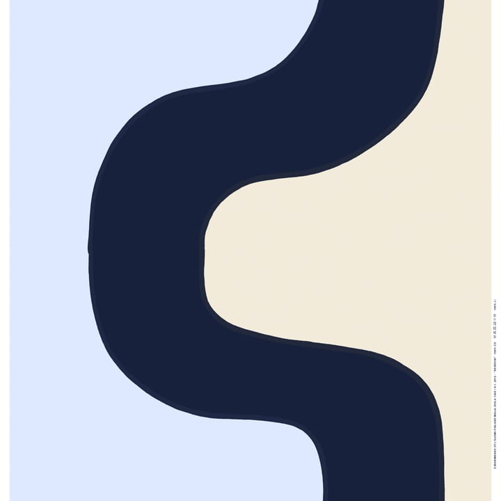 Seireeni fabric - blue-beige - Marimekko
