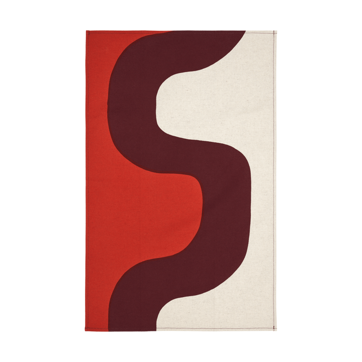 Seireeni kitchen towel 47x70 cm - Linen-burgundy-red - Marimekko