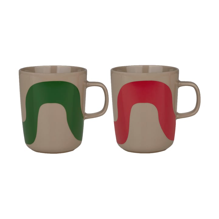 Seireeni mug 25 cl 2 pack - Terra-green-red - Marimekko
