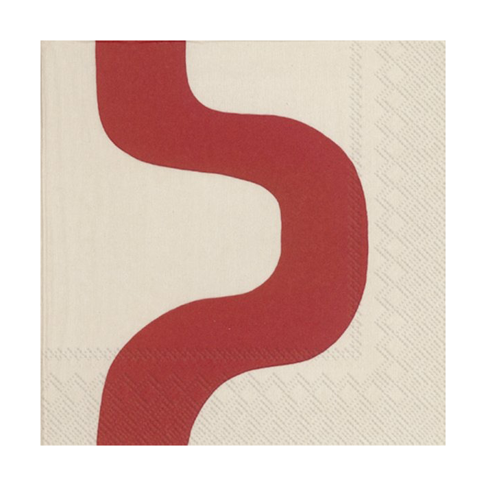 Marimekko Seireeni napkin 33x33 cm 20-pack Red | Scandinavian Design | Paper napkins | Red