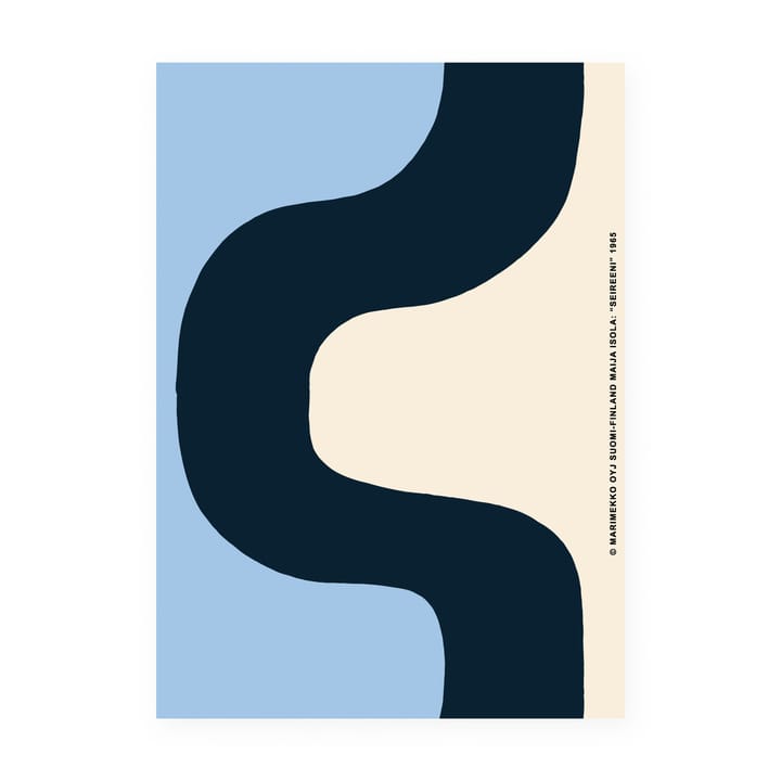 Seireeni poster 50x70 cm - blue-beige - Marimekko