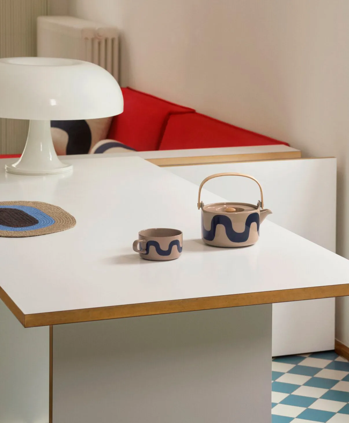 Seireeni teacup 25 cl, Terra-dark blue Marimekko