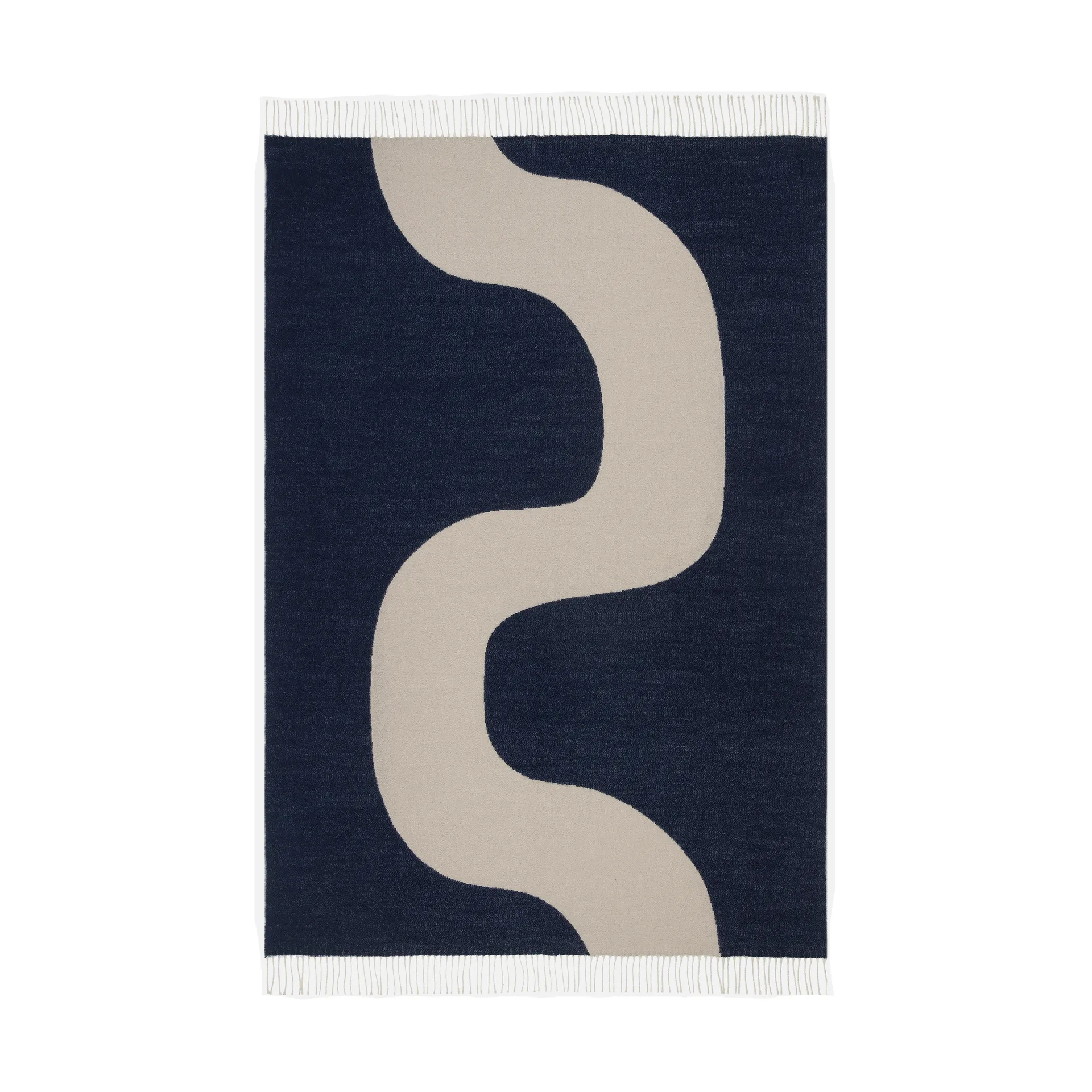Seireeni throw 130x180 cm, Off white-dark blue Marimekko