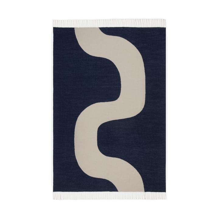 Seireeni throw 130x180 cm - Off white-dark blue - Marimekko