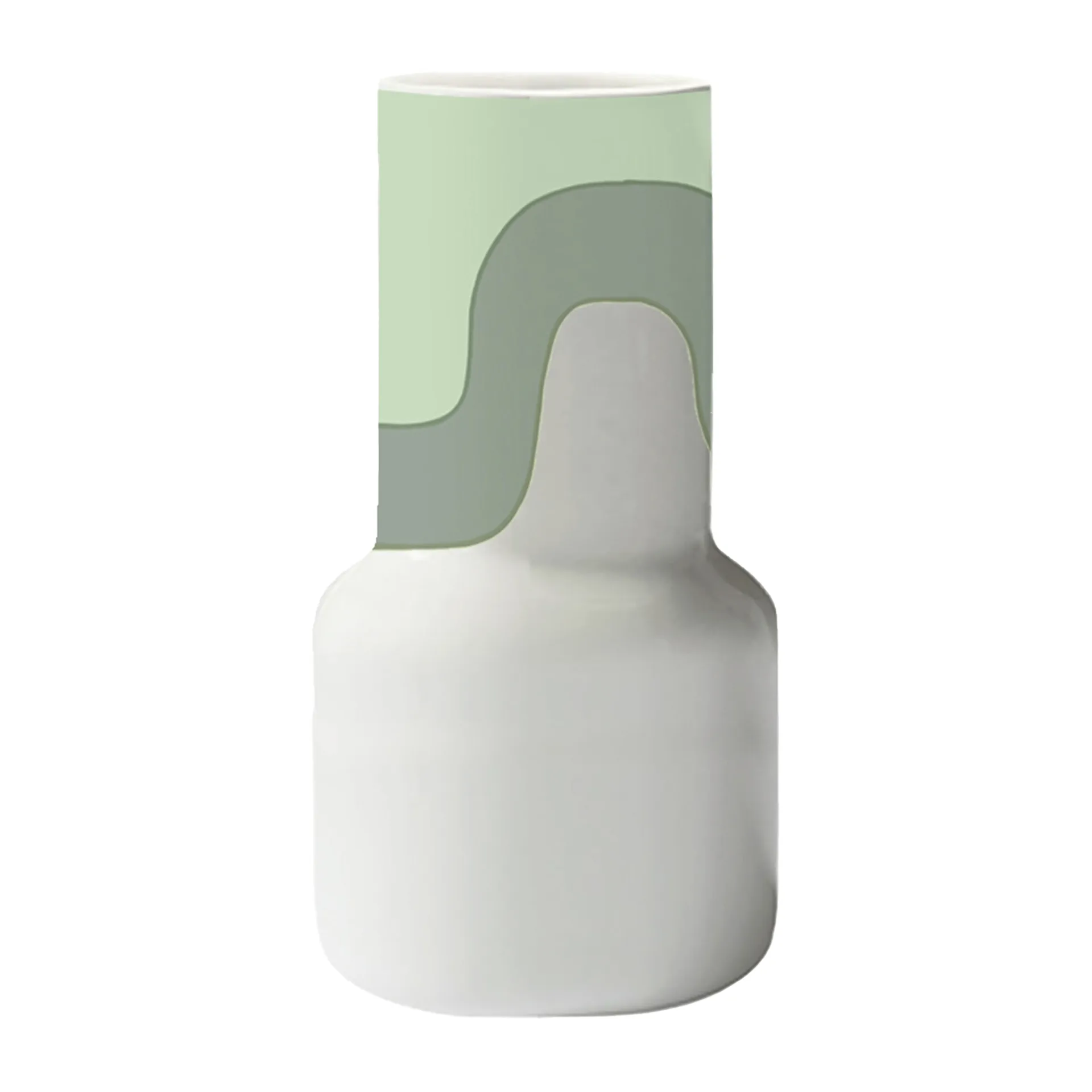 Seireeni vase 25 cm, White-mint-moss green Marimekko