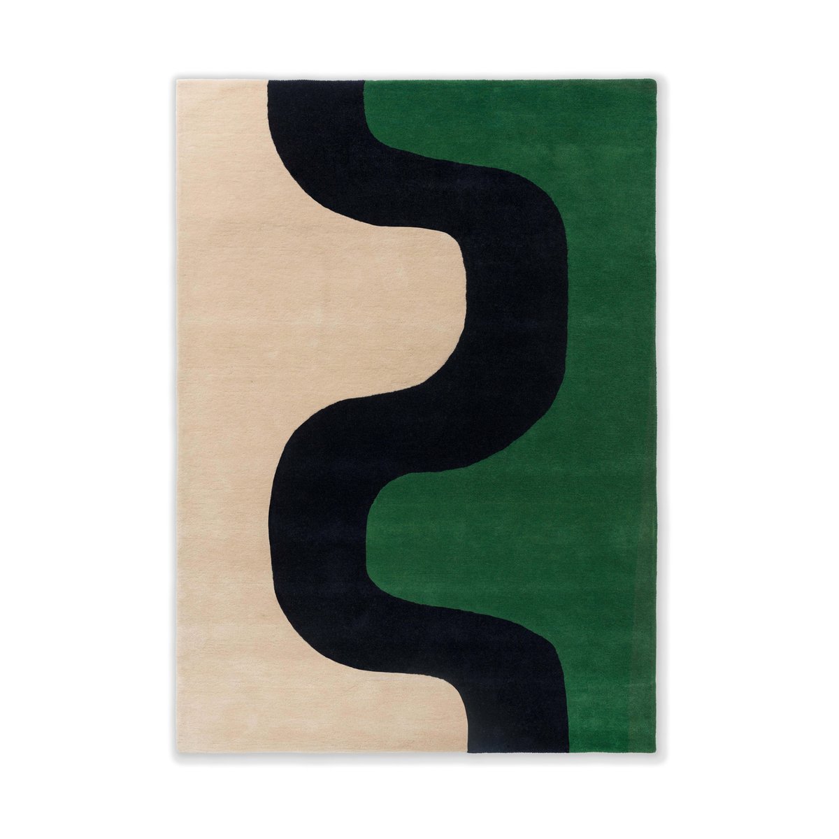 Marimekko Seireeni wool rug Green, 170x240 cm | Scandinavian Design | Wool rugs | Green