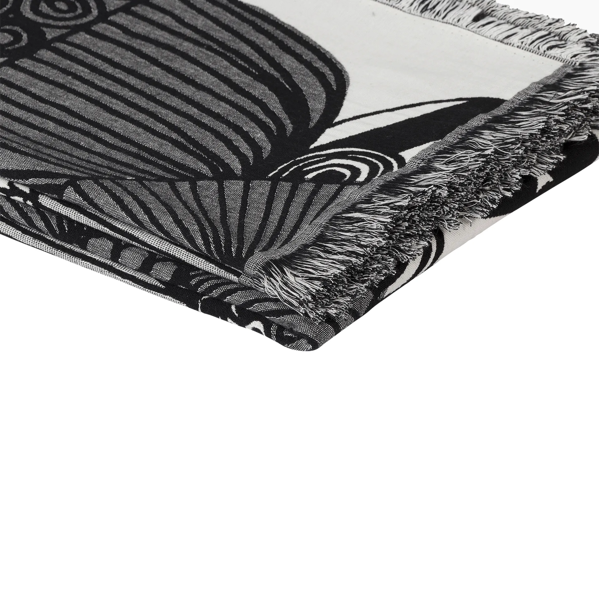 Siirtolapuutarha blanket 130x180 cm, Off white-black Marimekko