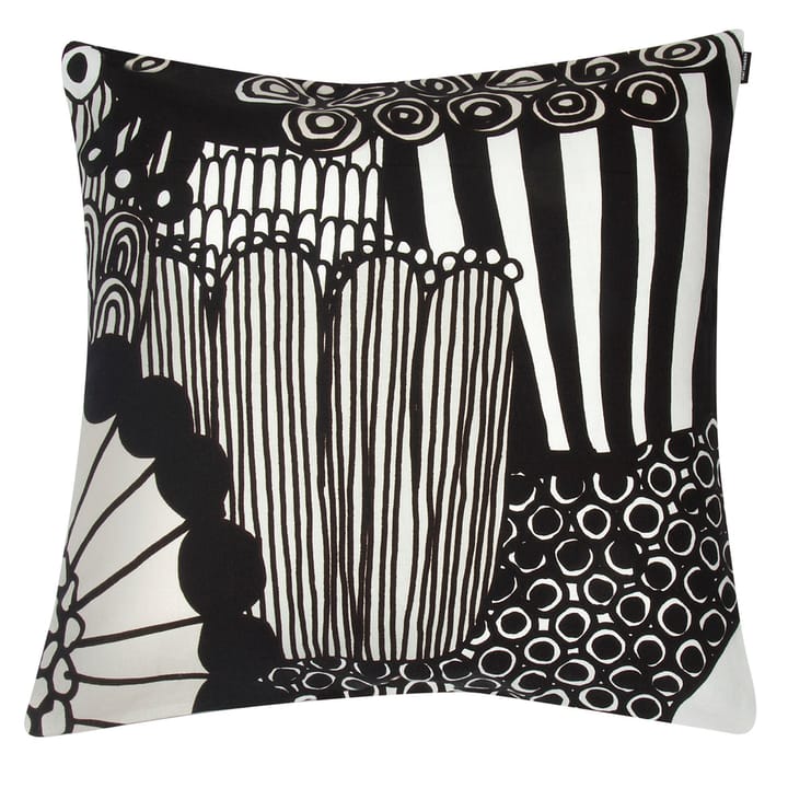 Siirtolapuutarha cushion cover cotton/ linen - black-nature - Marimekko