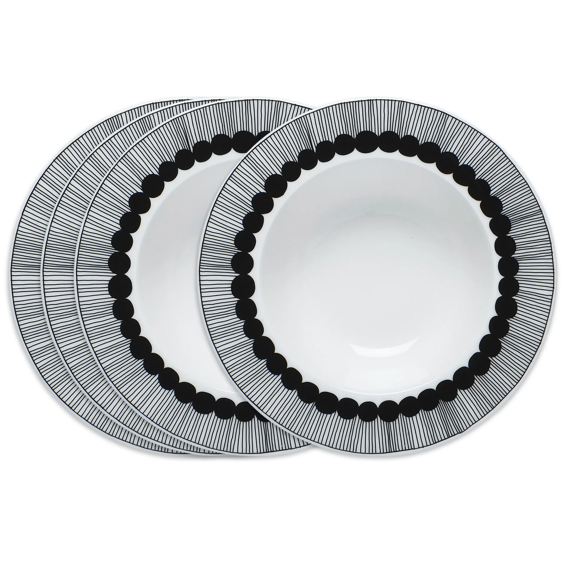 Siirtolapuutarha deep plate Ø 20 cm 4-pack black,  Marimekko