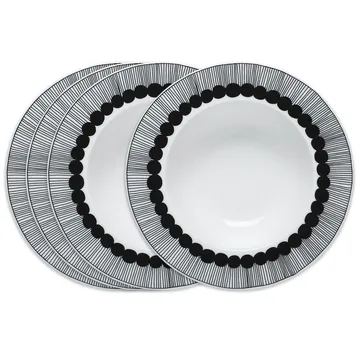 Siirtolapuutarha deep plate Ø 20 cm 4-pack black - Marimekko