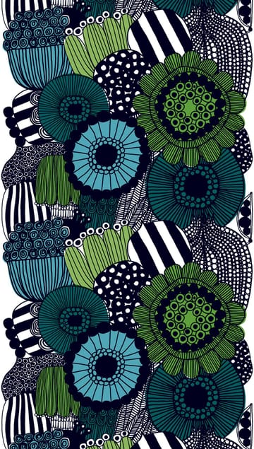 Siirtolapuutarha fabric - blue-green - Marimekko
