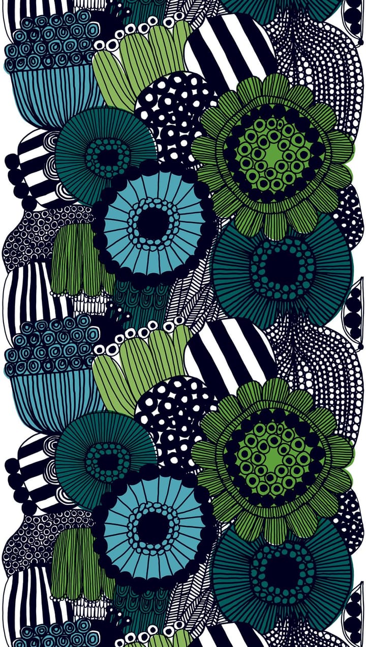 Siirtolapuutarha fabric - blue-green - Marimekko