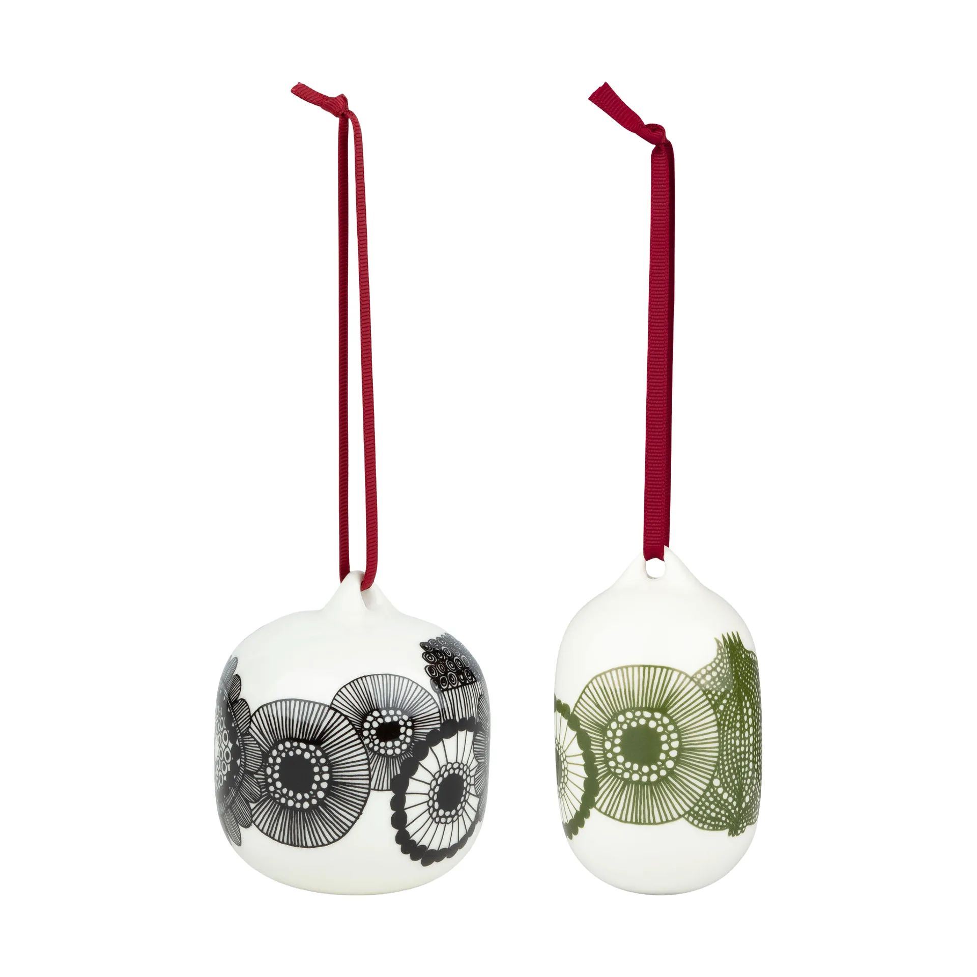 Siirtolapuutarha julkulor 2025 2 pieces, White-black-green Marimekko