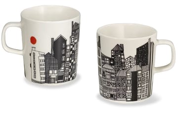 Siirtolapuutarha mug 2,5 dl - black-orange - Marimekko