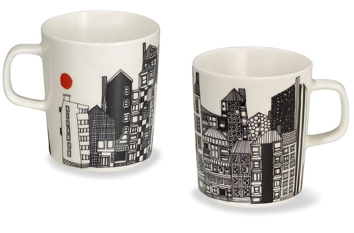 Siirtolapuutarha mug 2,5 dl - black-orange - Marimekko