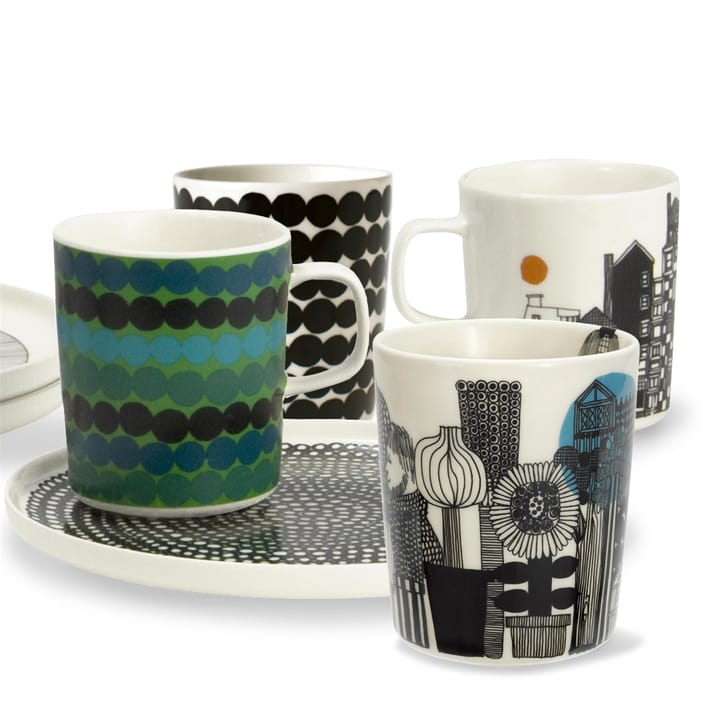 Siirtolapuutarha mug 2,5 dl - black-orange - Marimekko