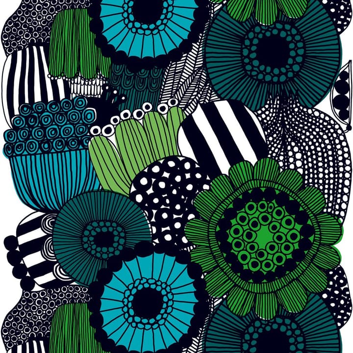 Siirtolapuutarha oilcloth - blue-green - Marimekko