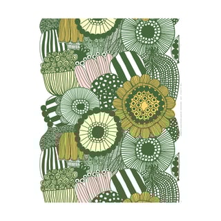 Marimekko Siirtolapuutarha oilcloth White-green-light yellow-orange