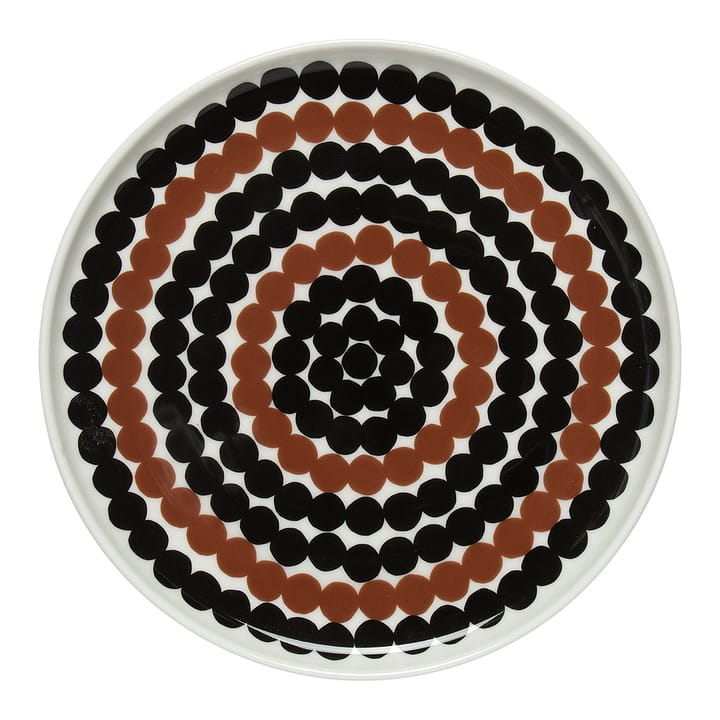 Siirtolapuutarha plate Ø 20 cm - white-brown-black - Marimekko
