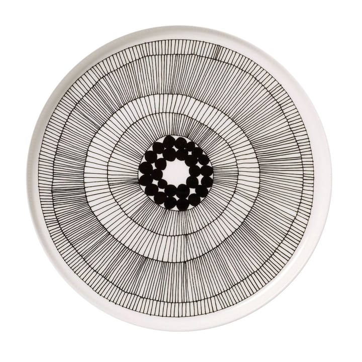 Siirtolapuutarha plate Ø 25 cm - black-white - Marimekko