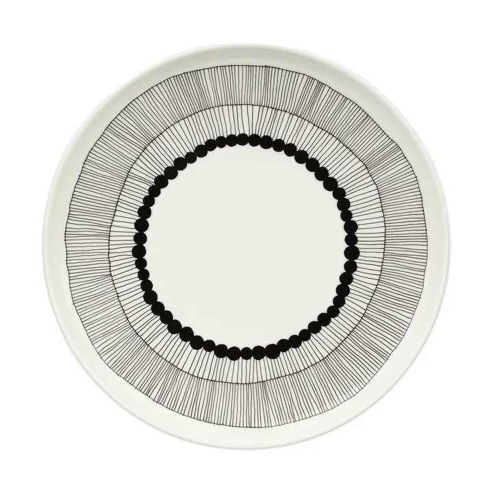 Siirtolapuutarha plate Ø 25 cm - White-black - Marimekko