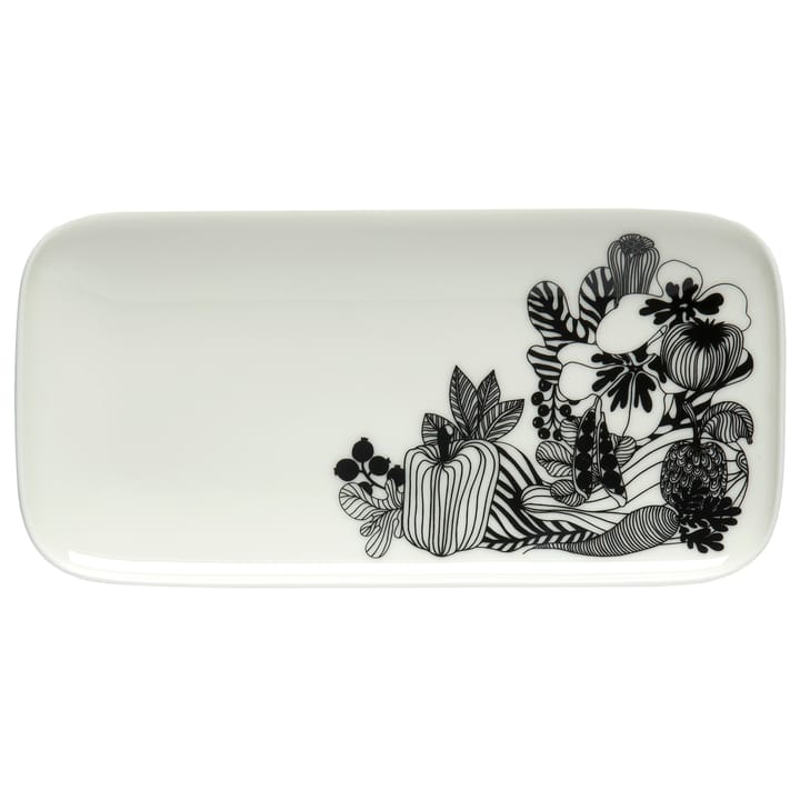 Siirtolapuutarha saucer 24.5x12 cm - black and white - Marimekko