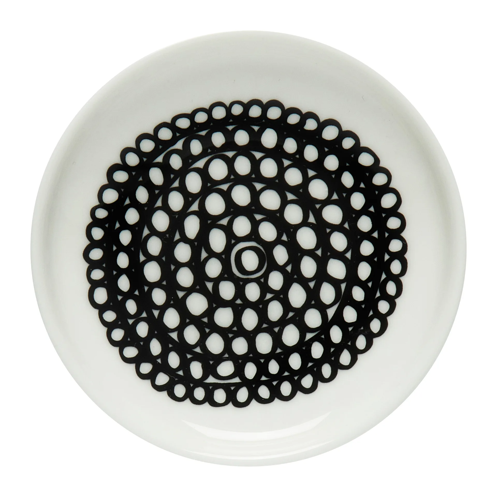 Siirtolapuutarha saucer 8.5 cm, black and white Marimekko
