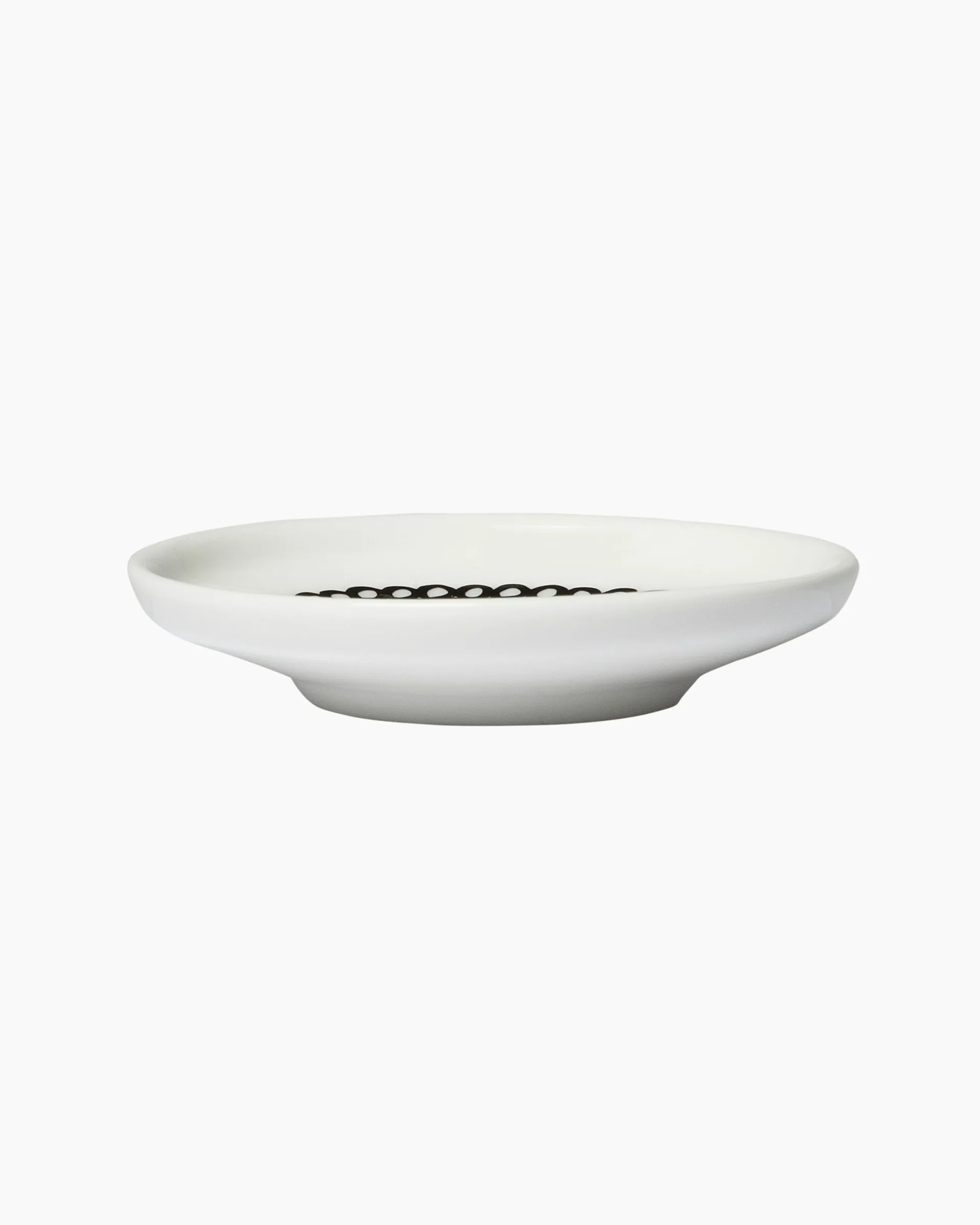 Siirtolapuutarha saucer 8.5 cm, black and white Marimekko