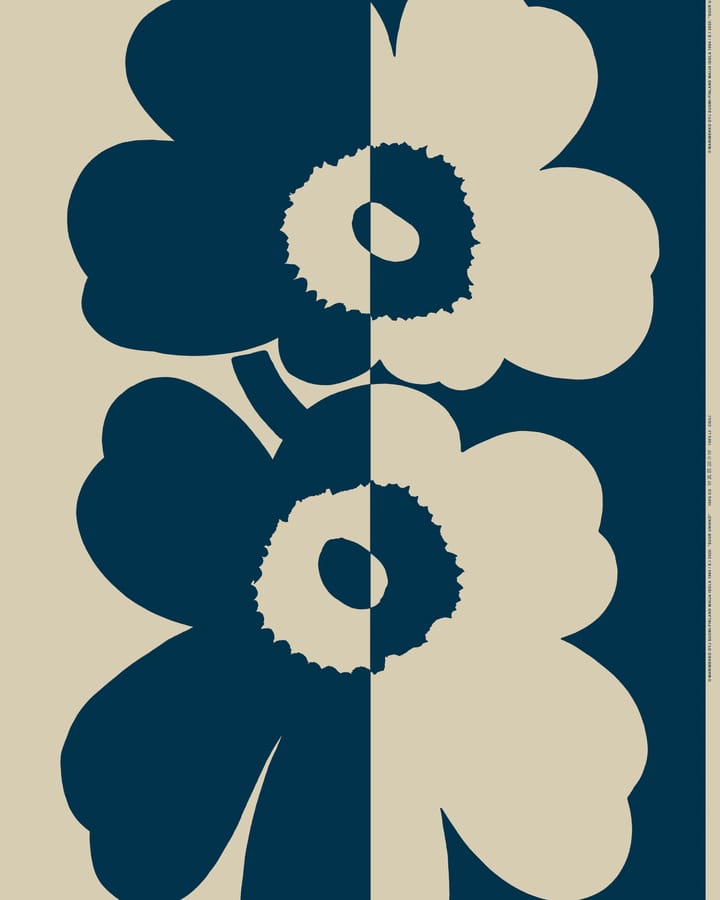 Suur Unikko fabric, Beige-dark blue Marimekko