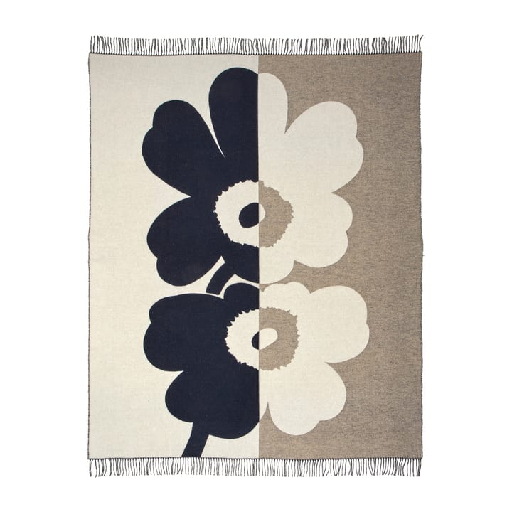 Suur Unikko throw 130x170 cm, Dark blue-sand-off white-gold Marimekko