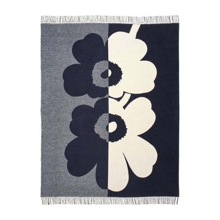 Suur Unikko throw 130x170 cm, Dark blue-sand-off white-gold Marimekko