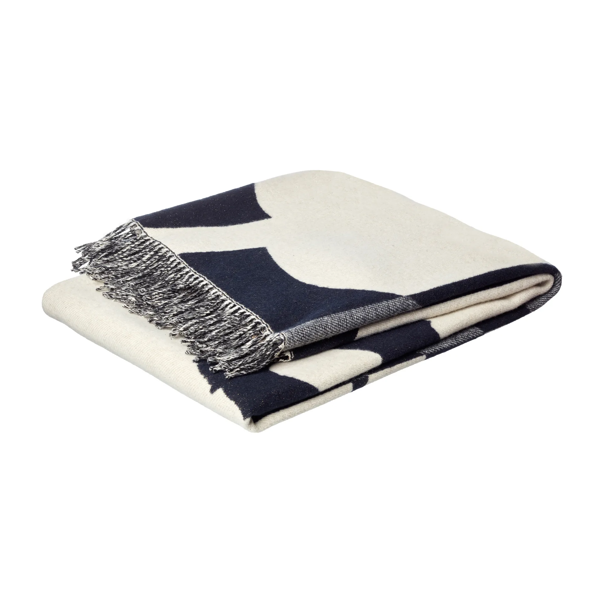 Suur Unikko throw 130x170 cm, Dark blue-sand-off white-gold Marimekko