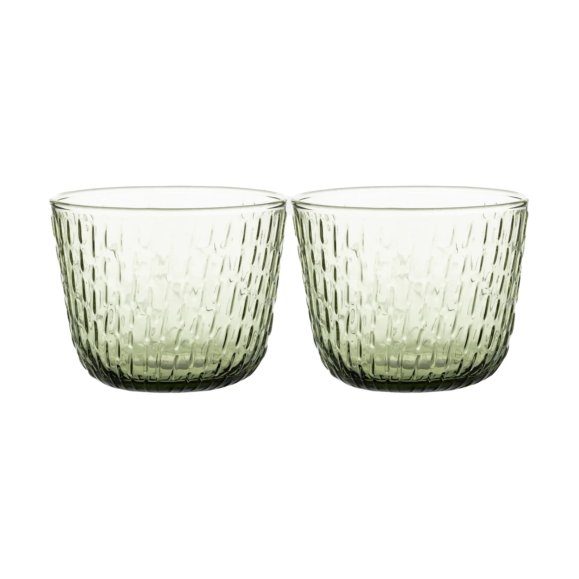Syksy drinking glass 2 dl 2-pack, Olive Marimekko